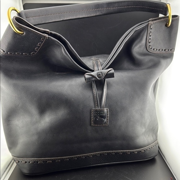 Dooney & Bourke Black Leather Tote - Picture 1 of 8
